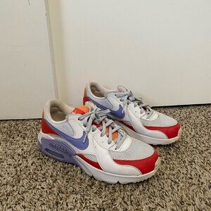 Nike Kids White, Red, and Purple Sneakers